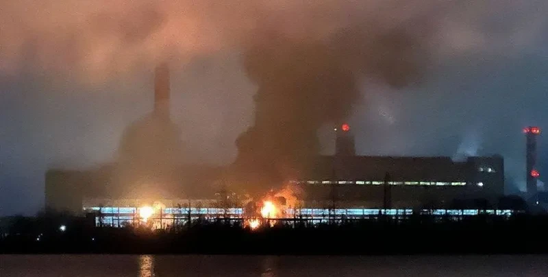 „დოიჩე ველე“ - დრონებით თავდასხმის შემდეგ მოსკოვის ოლქში მდებარე თბოელექტროსადგურს ხანძარი გაუჩნდა