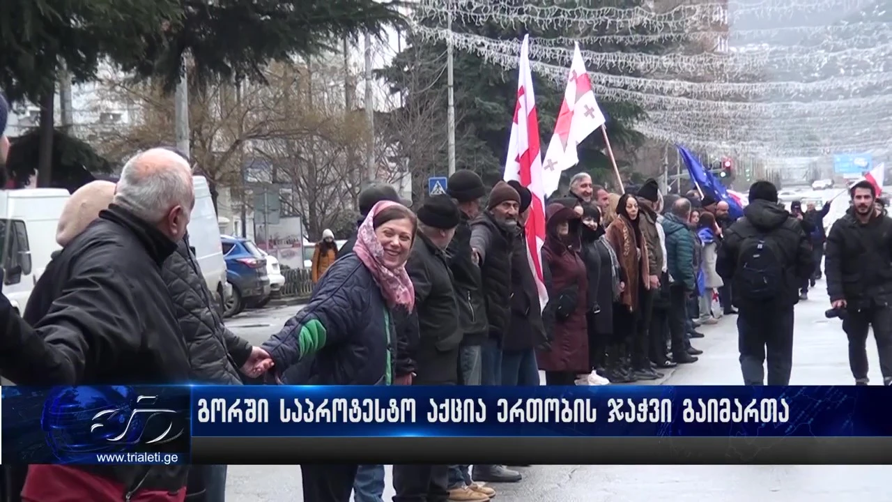 ,,ერთობის ჯაჭვი,, - საპროტესტო აქცია გორში