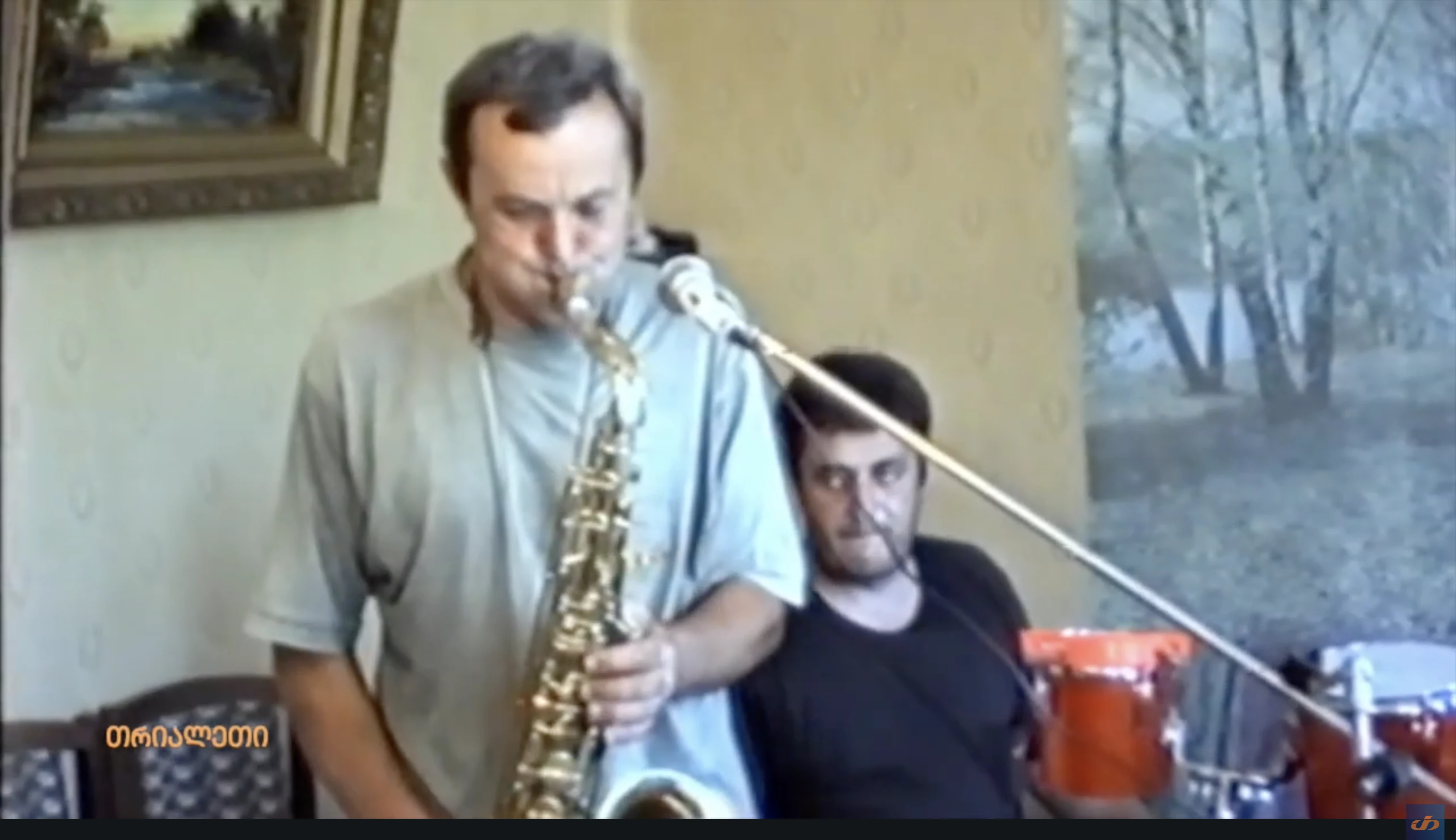 ირაკლი კალმახელიძე, დათო ეკალაძე, რამაზი კურტანიძე.  1993 წ.  ქარელი.  თრიალეთის არქივი.