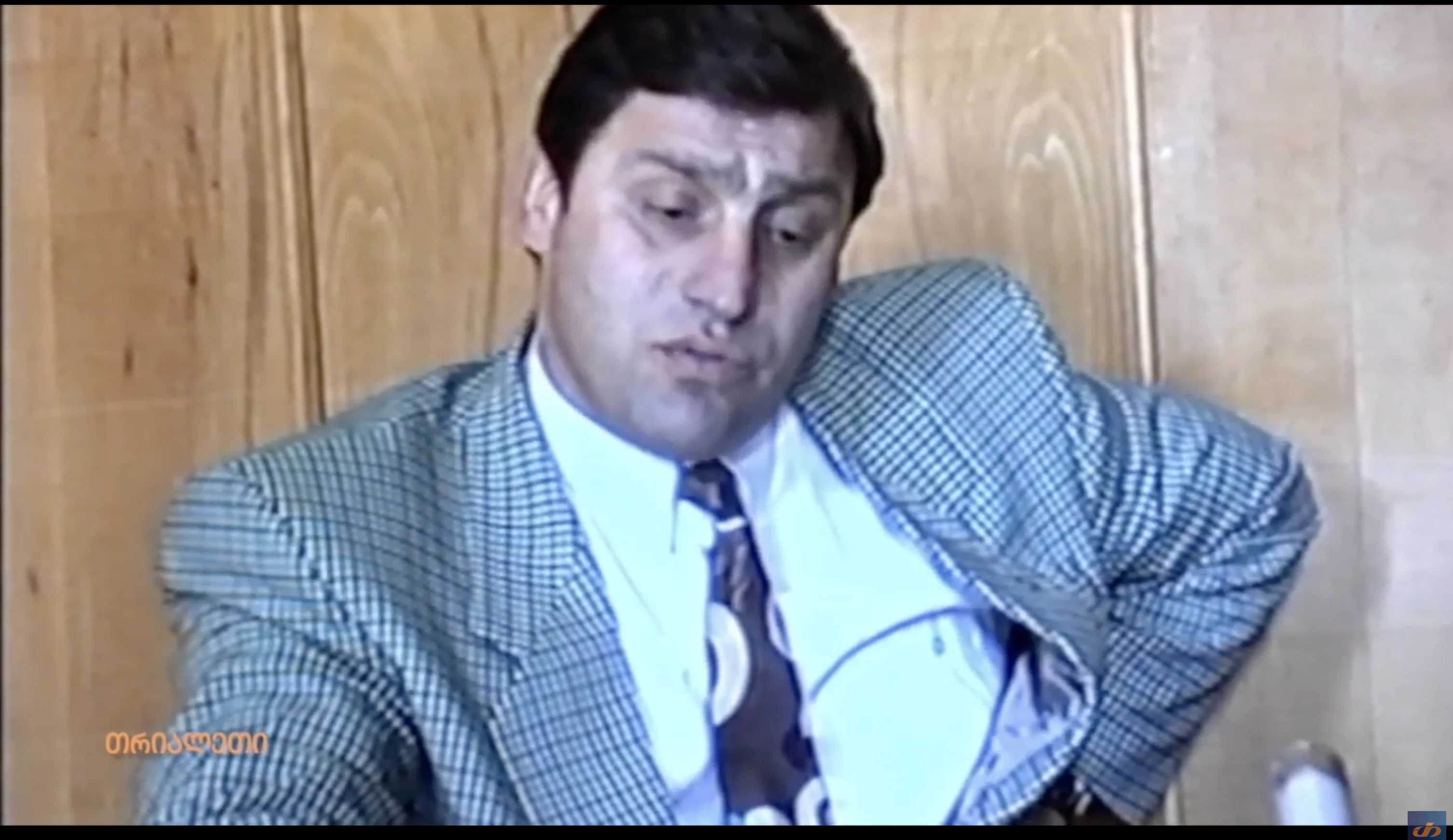 შოთა ხაბარელი.   1995 წ.  არჩევნები.  ქარელი.  "თრიალეთის" არქივი.