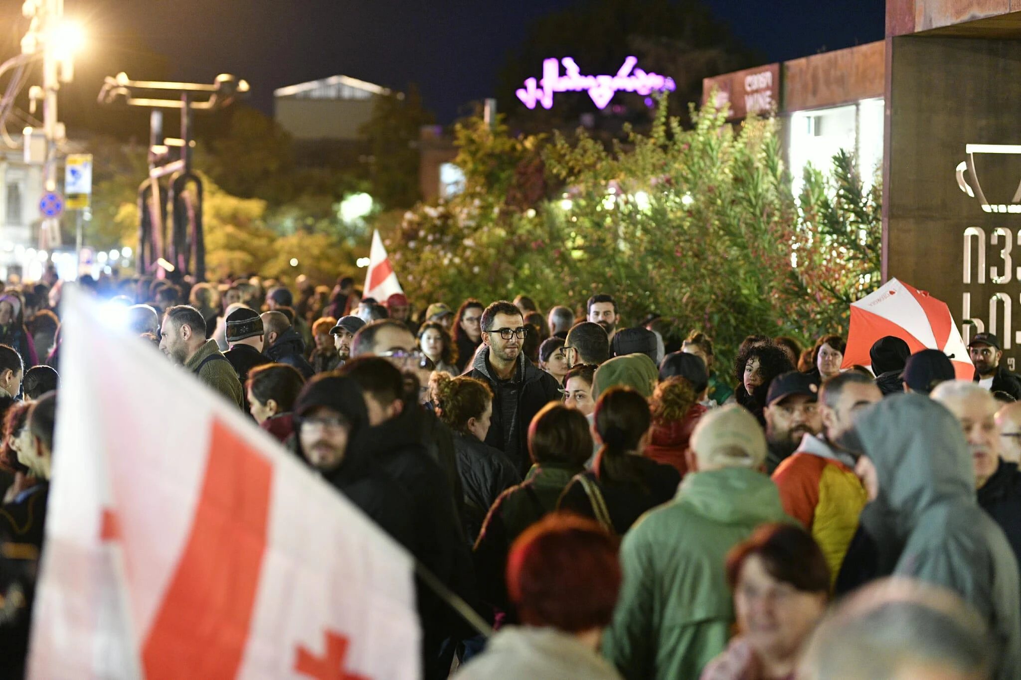 თბილისში საპროტესტო აქცია მიმდინარეობს