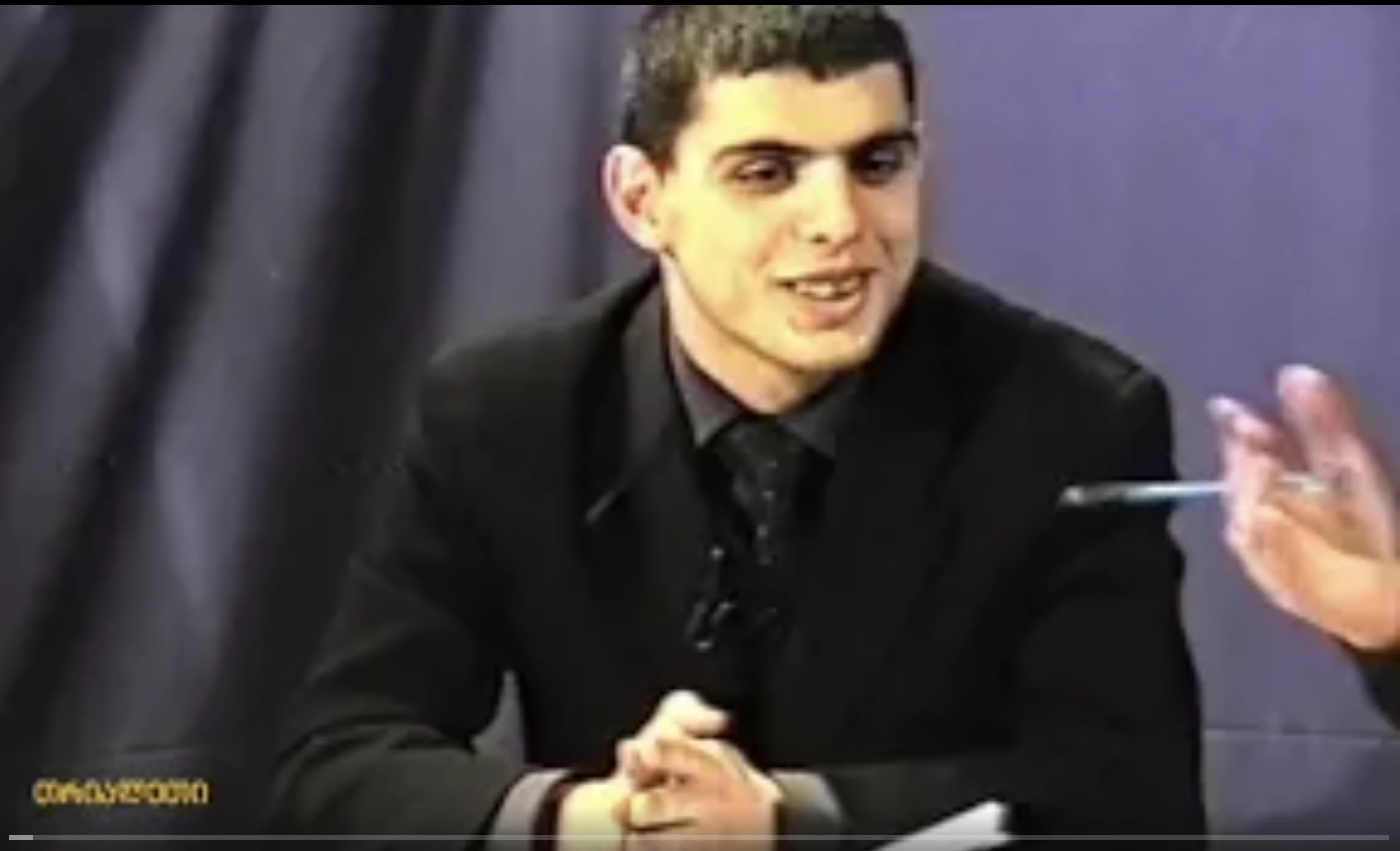 ამირან გიგუაშვილი.   თოქ შოუ "კვირის სტუდია".   2000 წ.  "თრიალეთის" არქივიდან.