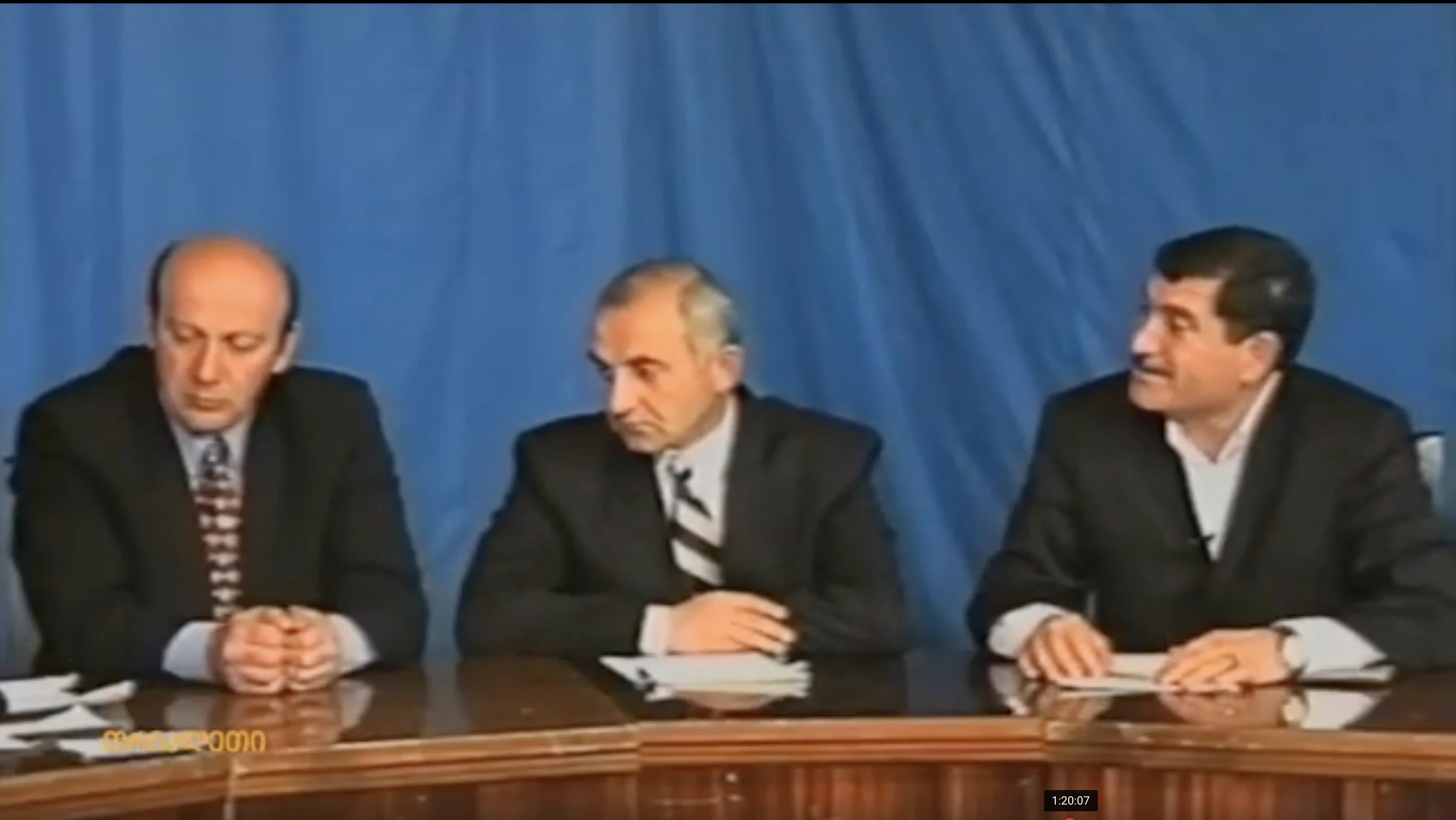 წინასაარჩევნო დებატები.  გორის მერის არჩევნები.  1998 წ. "თრიალეთის" არქივიდან.